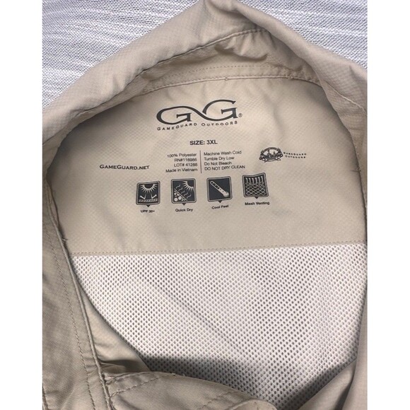 San Antonio Ranch Rodeo  / GAME GUARD / Short Sleeve 3XL Lot Of 2 1- Green 1-Tan - Picture 9 of 11